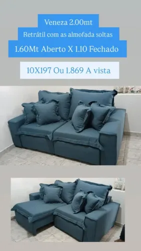 Sofá Retrátil Veneza 2.00mt