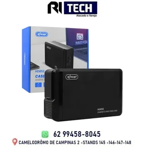 Case Externo Para Hd 3,5'' Sata Usb 3.0 Raid E Resfriamento Até 40TB Windows 7 Linux e Mac