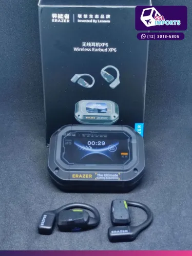 Fone de Ouvido Bluetooth Gamer Lenovo Trazer XP6 Com Tela Inteligente