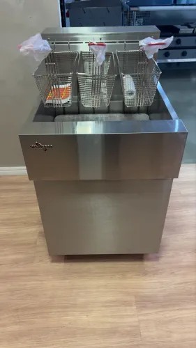 Fritadeira elétrica 38L 3 cestos total inox - pronta entrega - nova 