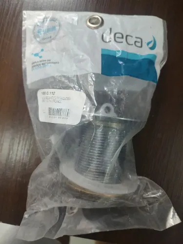 Válvula escoamento p/ tanque sem ladrão 1 1/2 cromado de metal 