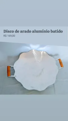 Disco de Arado Alumínio Batido 50cm polido 