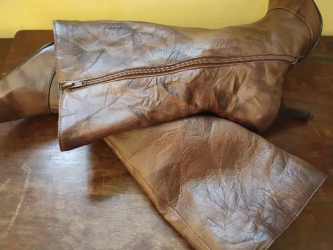 Botas Marrom Couro Italiano