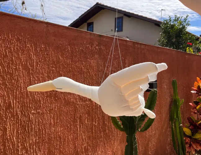 Cegonha de pelúcia 