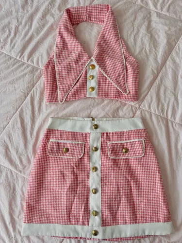 Conjunto top e saia rosa - HAHL collection 