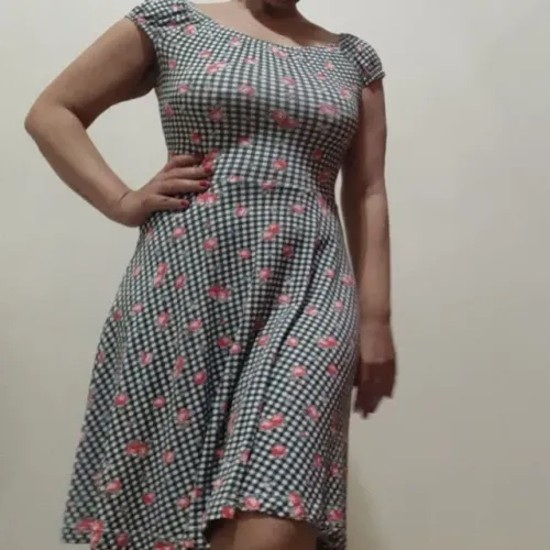 vestido em viscose e elastano Up Close tam. 38