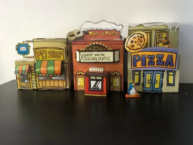 Kit de Montagem: Reconstruindo o Plaza (REIMPRESSÃO) Disney Club Penguin