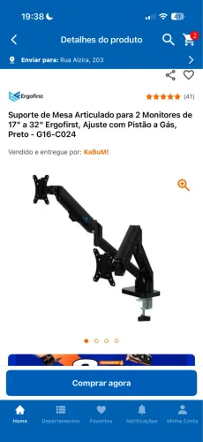 Suporte de mesa articulado