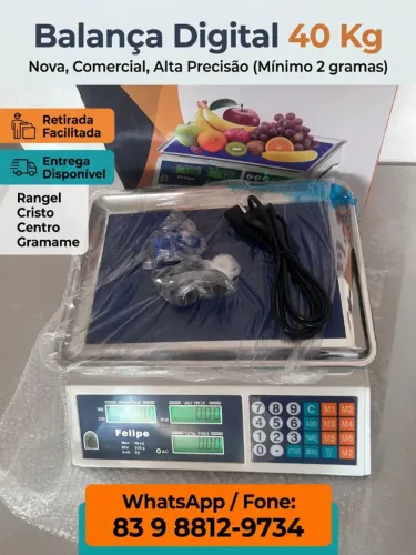 Balança Digital 40kg Nova Comercial Alta Precisão - Pronta Entrega