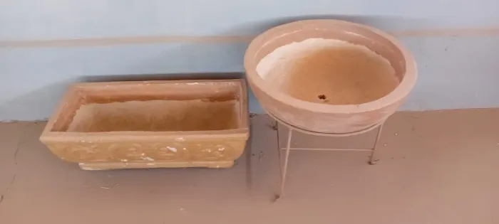 Vaso Bacia e Jardineira em Cimento