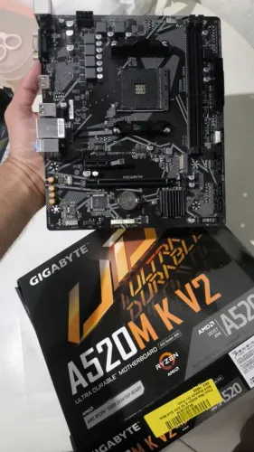 Placa mãe Gigabyte A520M K V2 AMD AM4 M-atx ddr4