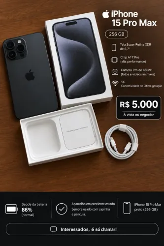 iPhone 15 promax preto 
