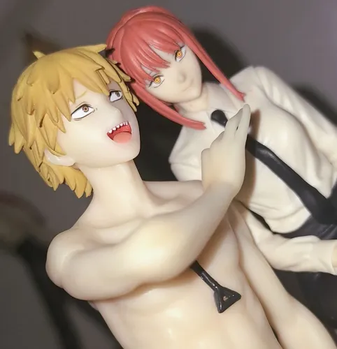 Dupla figures originais TAITO e SEGA, Denji e Makima - Chainsaw Man [DESAPEGO]