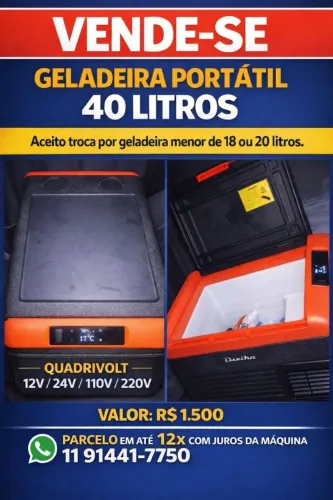 GELADEIRA PORTÁTIL QUADRIVOLT 