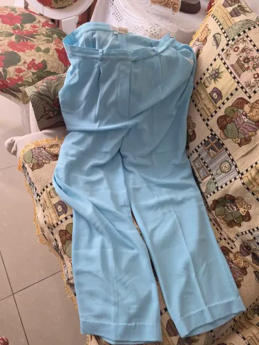 Calça comprida feminina azul claro 48 Elle et Lui 