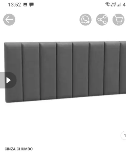 Cabeceira modulada 14 módulos cor grafite 80x20