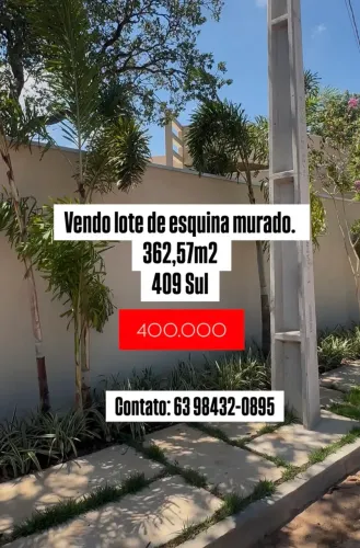 ATENÇÃO LOTE MURADO À VENDA - 409 Sul