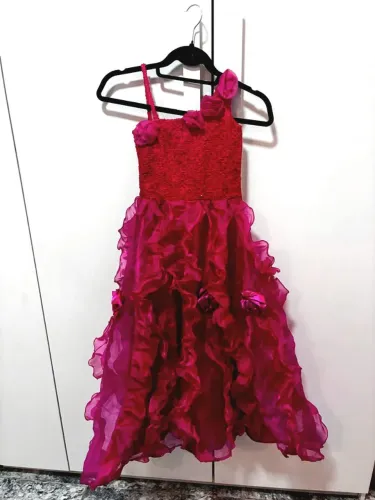 Vestido formatura rosa infantil