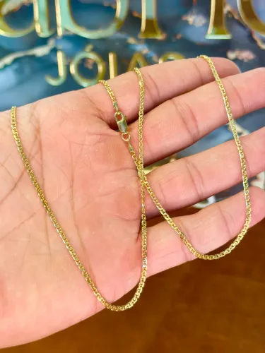 Cordão de ouro piastrine com 8.8g novo ( LOJA FÍSICA )