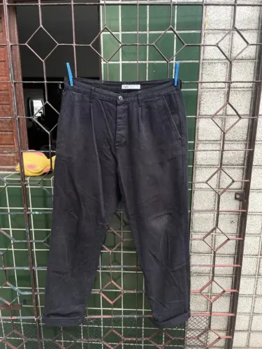 calça zara preta com pregas 40