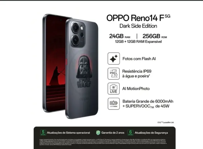 Celular Oppo Reno f14 star war