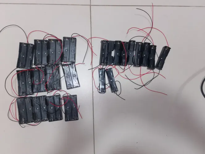 Kit Suporte bateria 3.7v 18650 battery holder - 11x1 + 12x2-Arduino 
