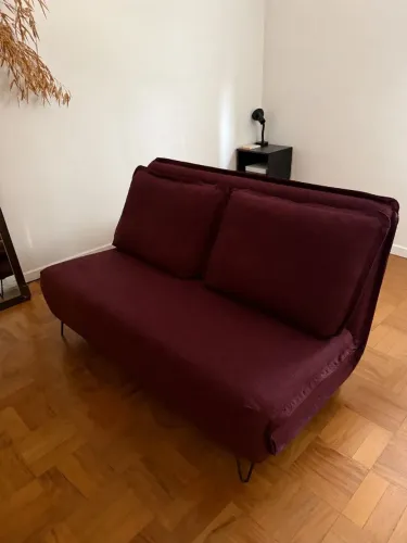 Sofá-cama casal modelo Bergamo Vinho 