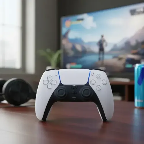 Controle Joystick PS5 Sem Fio Sony Playstation Branco