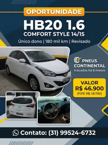 Hyundai HB20 C./c.plus/c.style 1.6 Flex 16V Mec. 2015