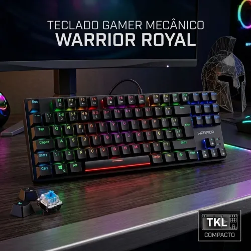 Teclado Gamer Mecânico Warrior Royal