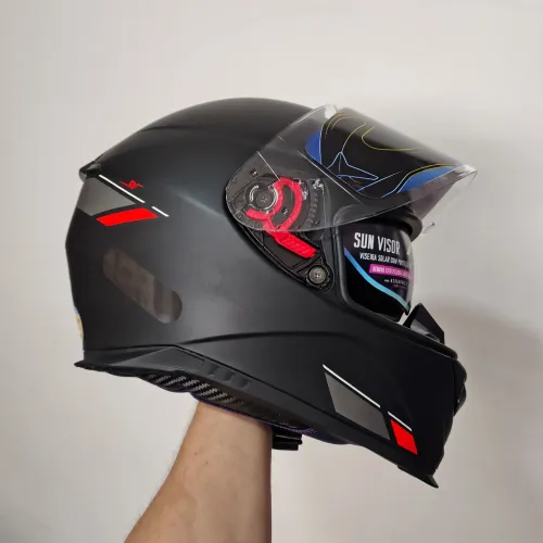Capacete ASX Eagle SV preto fosco