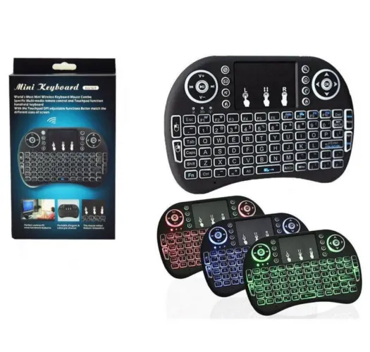 Mini teclado sem fio com touchpad integrado