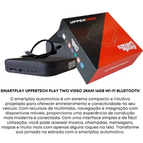 Streaming Box Automotivo Uppertec Android Carplay Preto