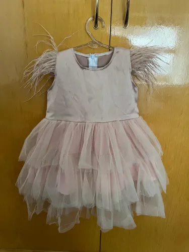 Vestido Infantil Menina Rosa - Tamanho 2 anos (M)