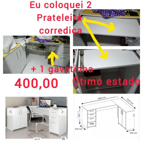 Escrivaninha em L