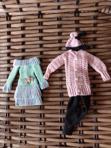 Conjuntos inverno em crochê para Barbie