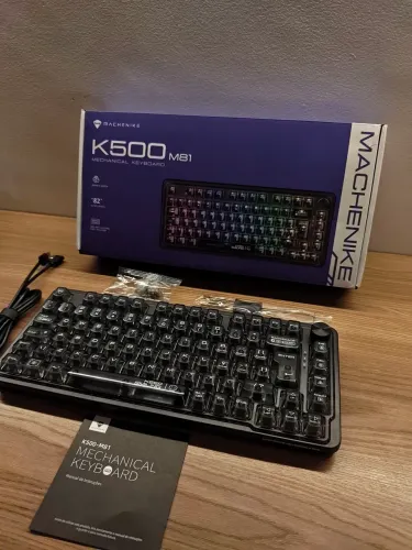 Teclado magnético machenik k500 m81 novo 8k de polinhate