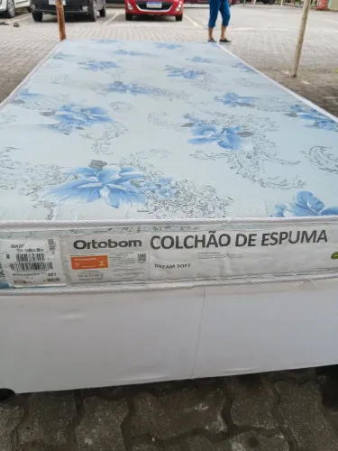 Cama mais colchão solteiro ortobom! R$ 499 entrego grátis são Gonçalo niter aceito cartão
