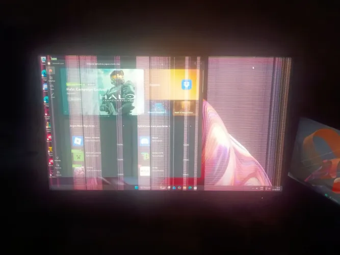 Monitor AOC 165 hz ( com defeito na tela )