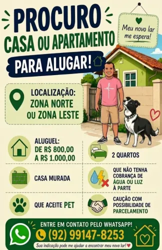 Estou procurando casa pra alugar