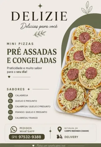 Mini Pizzas Congeladas e Pré Assadas