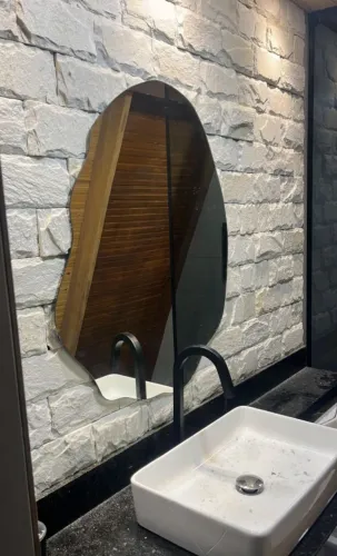 Espelhos orgânico para banheiro com instalação inclusa