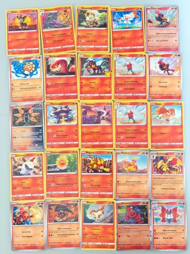Cartas Pokémon - Comum *TIPO FOGO*