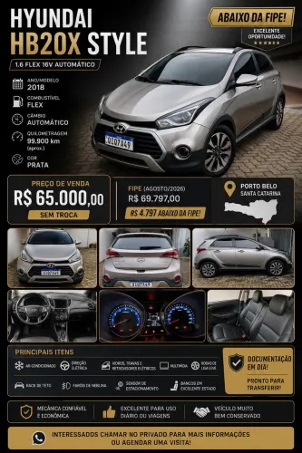 Hyundai HB20X Style 1.6 Flex 16V Aut. 2018