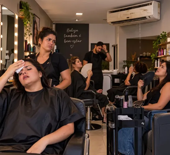 Cliente suando ,seu estabelecimento está desconfortável?