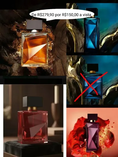 Perfumes natura essenciais masculino e feminino