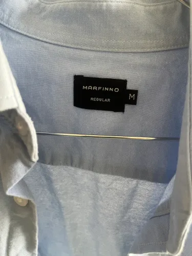 CAMISA LONGA TAMANHO M - camisa azul linho
