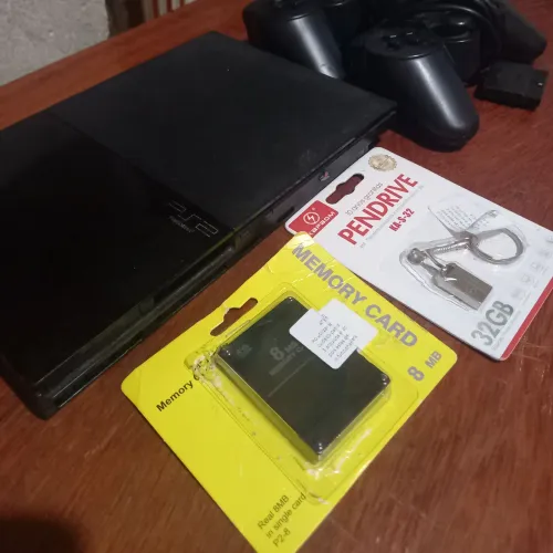 PS2 + 2 controles + jogos