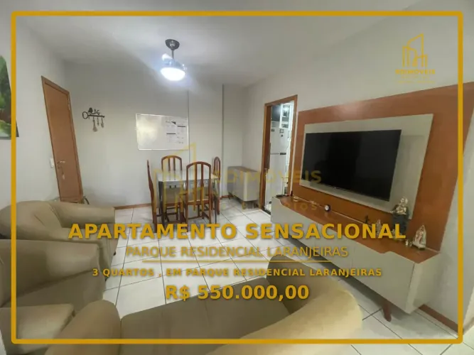 Incrível apartamento em Serra: 3 quartos e lazer total no Parque Residencial Laranjeiras!