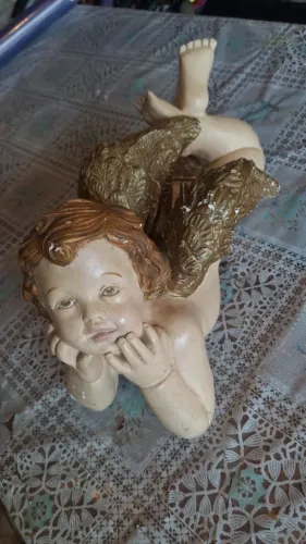 Anjo querubim em gesso 30cm